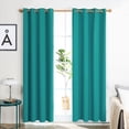 thumbnail image 1 of Deconovo Blackout Curtains Set of 2 Panels, Noise Reducing, Turquoise, 55W x 95L Inch, Energy Saving Thermal Insulated Drapes for Bedroom Windows, 1 of 7