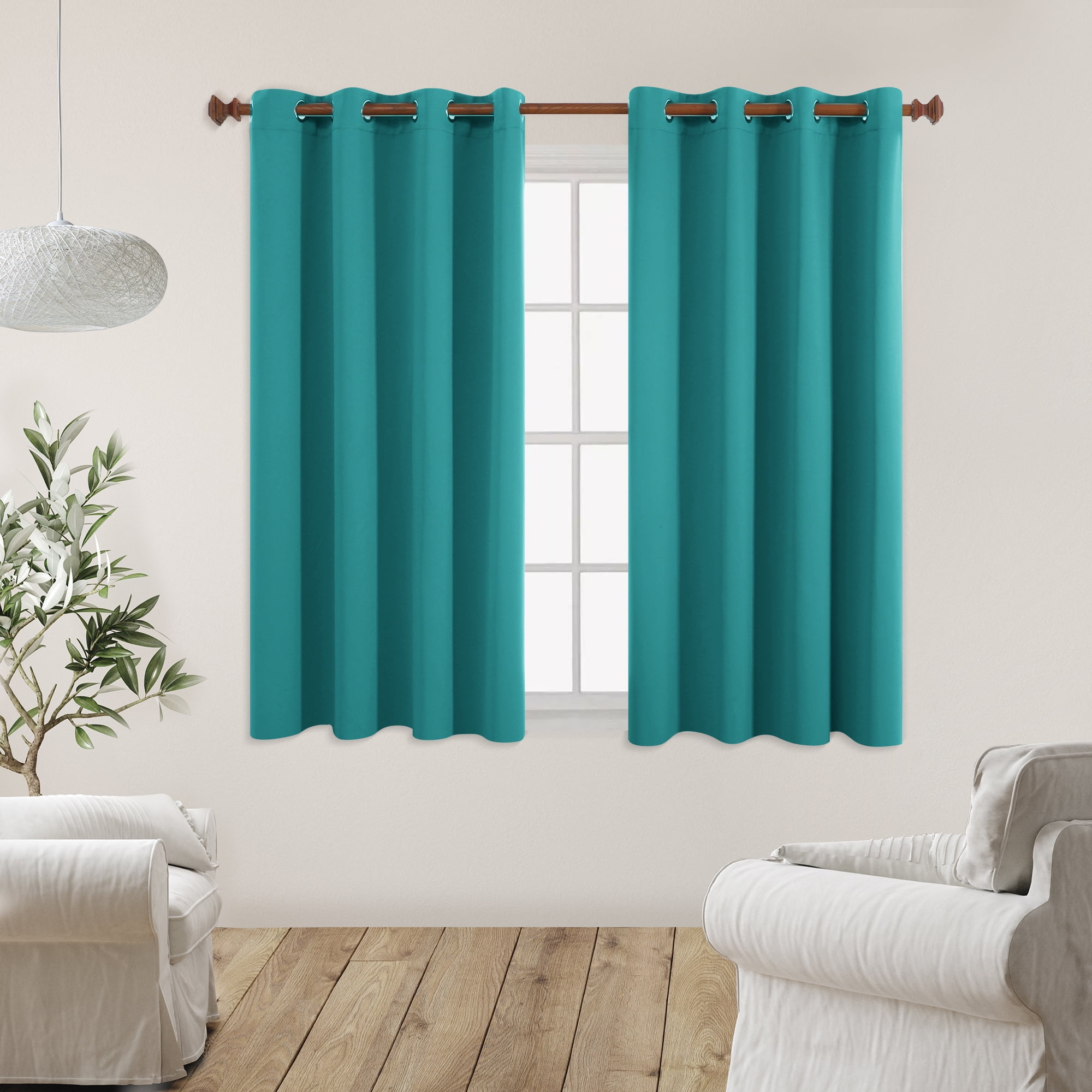  Yellowstone Decor Kitchen Window Curtains Turquoise Blackout  Curtains Printing Grommet Insulate W42 x L63 : Home & Kitchen