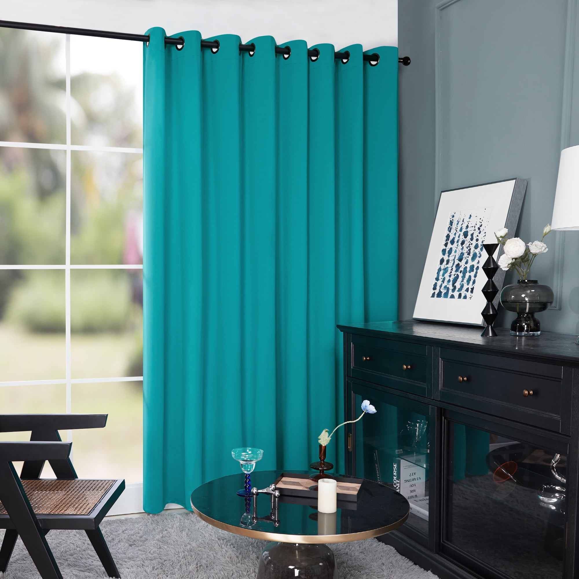 Deconovo Decorative Grommet Blackout Curtains, Wide Width Thermal Insulated Room Darkening