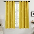 thumbnail image 1 of Deconovo Fall Grommet Blackout Curtains Foil Wave Printed Grommet Room Darkening Window Panels Energy Efficient Curtain Drapes 52Wx 45L inch 2 Panels Mellow Yelllow, 1 of 7