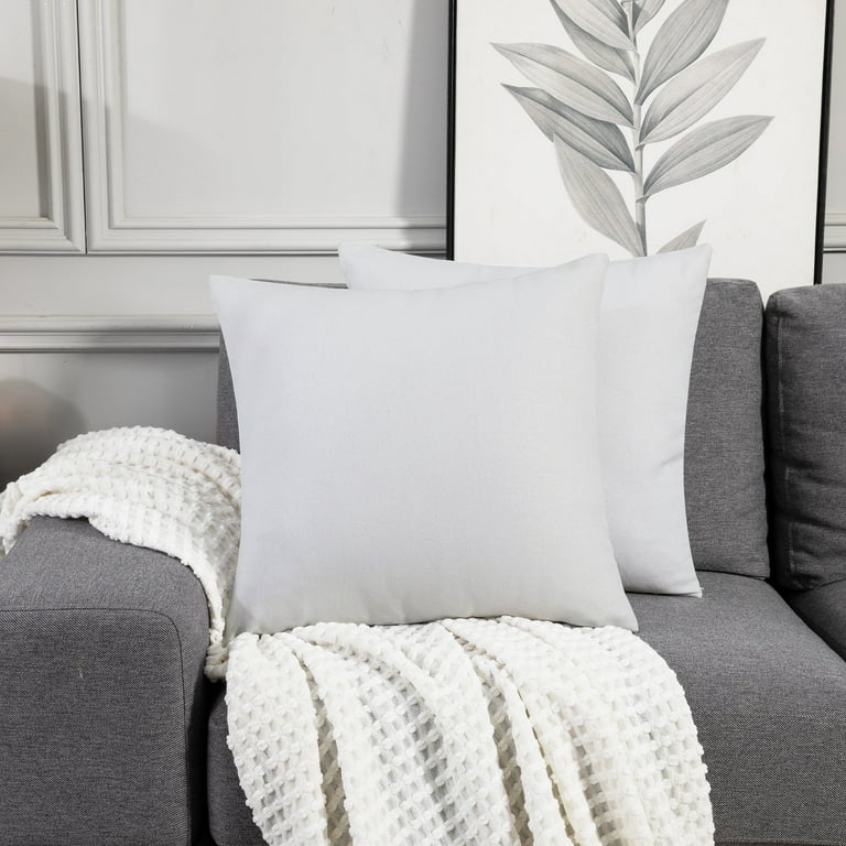 Deconovo Decorative Faux Linen Pillow Covers, Burlap Cushion Case