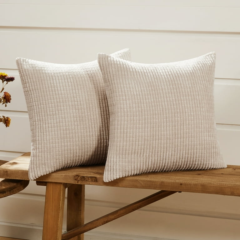 Accent Pillow-Cream Textured Stripes 18X18