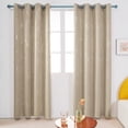 thumbnail image 1 of Deconovo Room Darkening Curtains, Energy Saving, Khaki, 52W x 96L Inch, Thermal Insulated, Noise Reducing, Blackout Drapes for Bedroom, Set of 2, 1 of 6