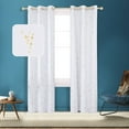 thumbnail image 1 of Deconovo Grayish White Blackout Curtains 63 inch Length Grommet Thermal Insulated Drapes for Living Room, 42x63 inch, 2 Panels, 1 of 6