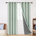 thumbnail image 1 of Deconovo 100% Black Out Curtains 84 inches Long, Thermal Insulated Grommet Living Room Bedroom Linen Curtains (Light Green, 52W x 84L inch, 2 Panels), 1 of 8
