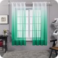 thumbnail image 1 of Deconovo Ombre Semi Sheer Curtains for Bedroom Living Room, Aqua, 52W x 72L Inch, Rod Pocket Window Drapes, Set of 2 Panels, 1 of 6