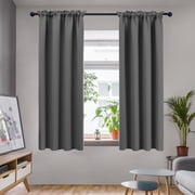 Deconovo Small Blackout Curtains 45 inches Long, Room Darkening Black Out Window Curtains for Small Windows 42W x 45L in