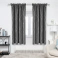 thumbnail image 1 of Deconovo Light Gray Blackout Curtains Wave Line Foil Printed Window Drapes ,2 Panels, 42 x 72 inch, 1 of 8