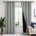 thumbnail image 1 of Deconovo Total Blackout Curtains for Living Room, Thermal Insulated, 2 Panels, 52"x84", Light Gray, 1 of 9