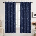 thumbnail image 1 of Deconovo Grommet Blackout Curtains 2 Panels,Thermal Insulated for Living Room, 52x72 inch, Navy Blue, 1 of 7