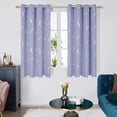thumbnail image 1 of Deconovo Grommet Blackout Curtains Foil Wave Printed Grommet Room Darkening WindoWPanels Energy Efficient Curtain Drapes 52Wx 45L inch 2 Panels Light Purple, 1 of 6