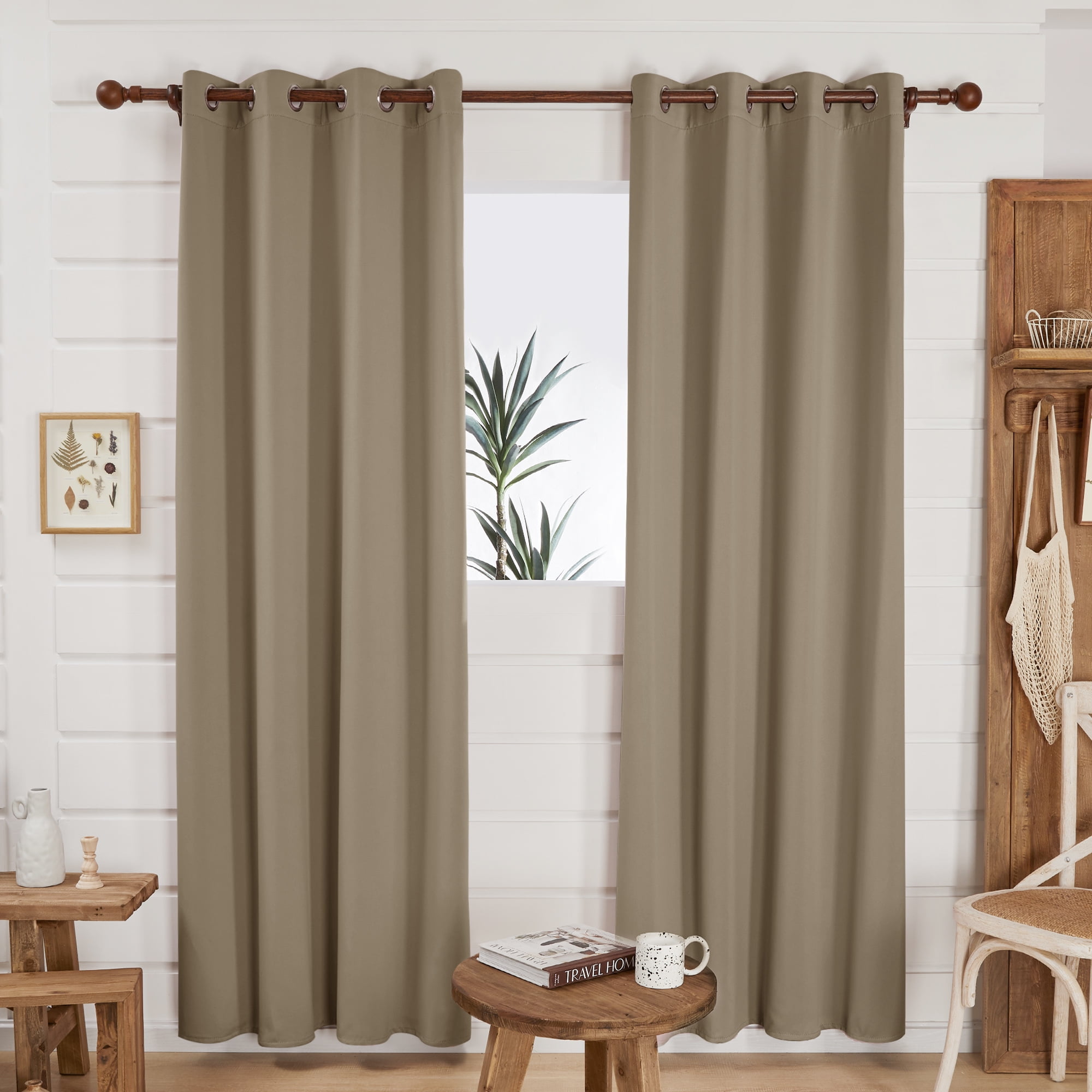 Deconovo Grommet Blackout Curtains Room Darkening Thermal Insulated ...