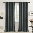 thumbnail image 1 of Deconovo Grommet Blackout Curtains Set of 2, Solid Thermal Insulated, 52"x84", Gray, 1 of 7