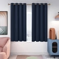thumbnail image 1 of Deconovo Grommet Thermal Insulated Blackout Curtains Set of 2 - Energy Efficient Window Curtains for Nursery Room (52x54 inch, Navy Blue, 2 Panels), 1 of 8