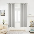 thumbnail image 1 of Deconovo Grommet Blackout Curtains 2 Panels, Noise Reducing, Grayish White, 42W x 63L Inch, Thermal Insulated Energy Saving Window for Dining Room, 1 of 6
