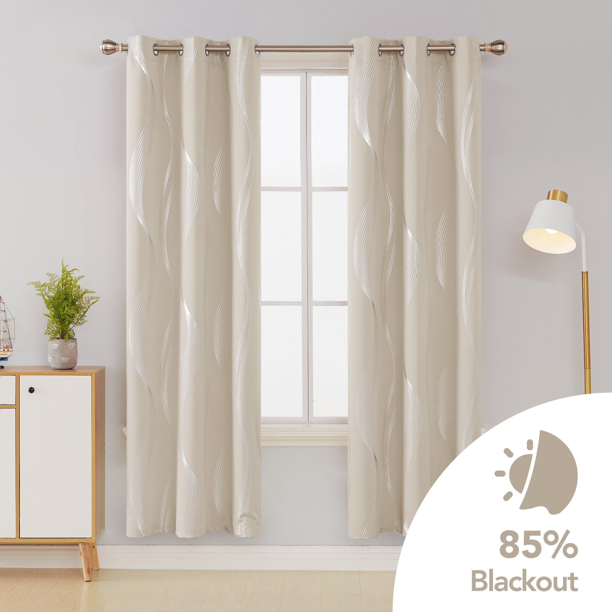 Deconovo Thermal Insulated Blackout Curtains, 2 Panels 42x84 inch