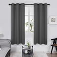 thumbnail image 1 of Deconovo Gray Blackout Curtains 63 inches Long, Pack of 2 Grommet Thermal Insulated Window Curtains, Each 38" x 63", 1 of 11