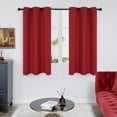 Deconovo Red Blackout Curtains, Set of 2, Thermal Insulated Grommet