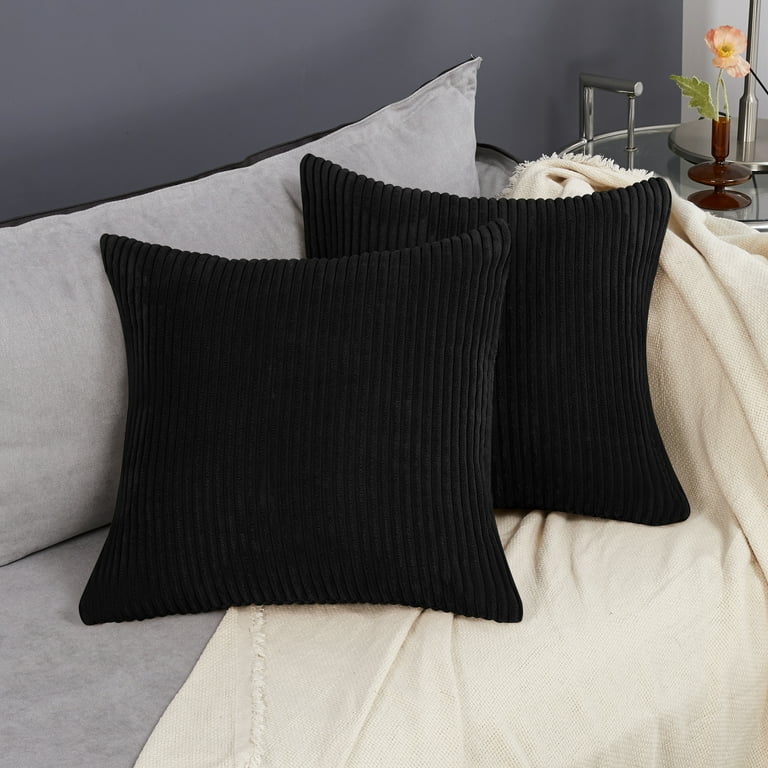 Deconovo Large Pillow Covers Set of 2 Corduroy Cushion Cover with