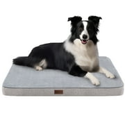 Deconovo Light Gray Dog Bed - Waterproof & Machine Washable Pet Bed for Large Dogs, 44x32x3