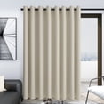 thumbnail image 1 of Deconovo Sliding Door Curtains 100x95 inch - Grommet Wide Width Window Drapes, Thermal Insulated Room Divider Panel (Light Beige, 1 Panel), 1 of 8
