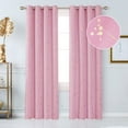thumbnail image 1 of Deconovo Long Blackout Curtains, Constellation Pattern Foil Printed Curtains, Grommet Light Blocking Window Drapes for Bedroom, (52 x 95 Inch, 2 Panels, Pink), 1 of 6