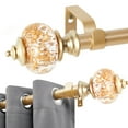 thumbnail image 1 of Deconovo Luxury 3/4" Gold Translucent Adjustable Telescoping Curtain Rod, 30"-48", 1 of 8