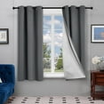 thumbnail image 1 of Deconovo Modern Dark Gray Printed Home Grommet Room Darkening Curtains, 42" x 72" (2 Panels), 1 of 7