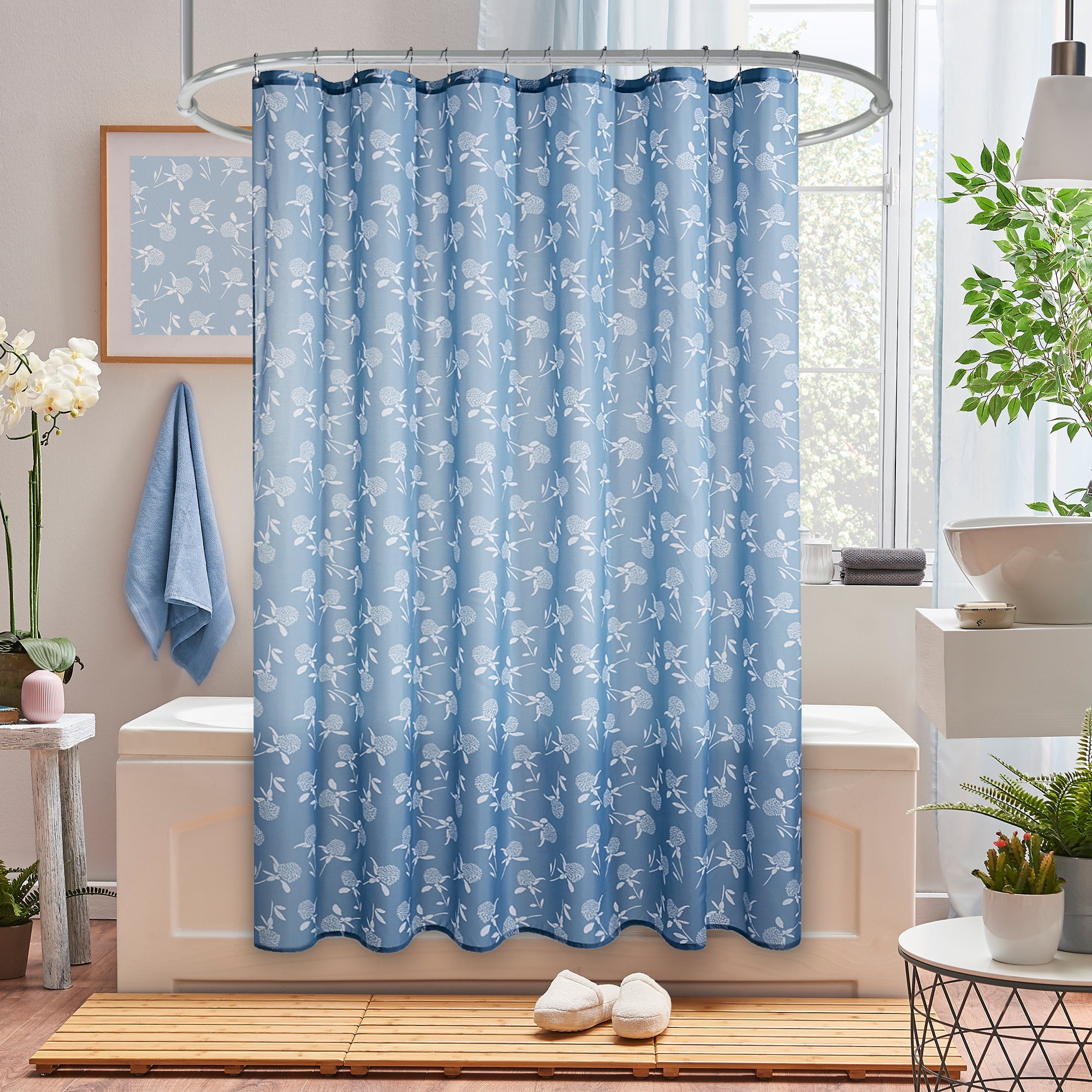 Deconovo Modern Design Water Resistant Fabric Shower Curtain for Bath