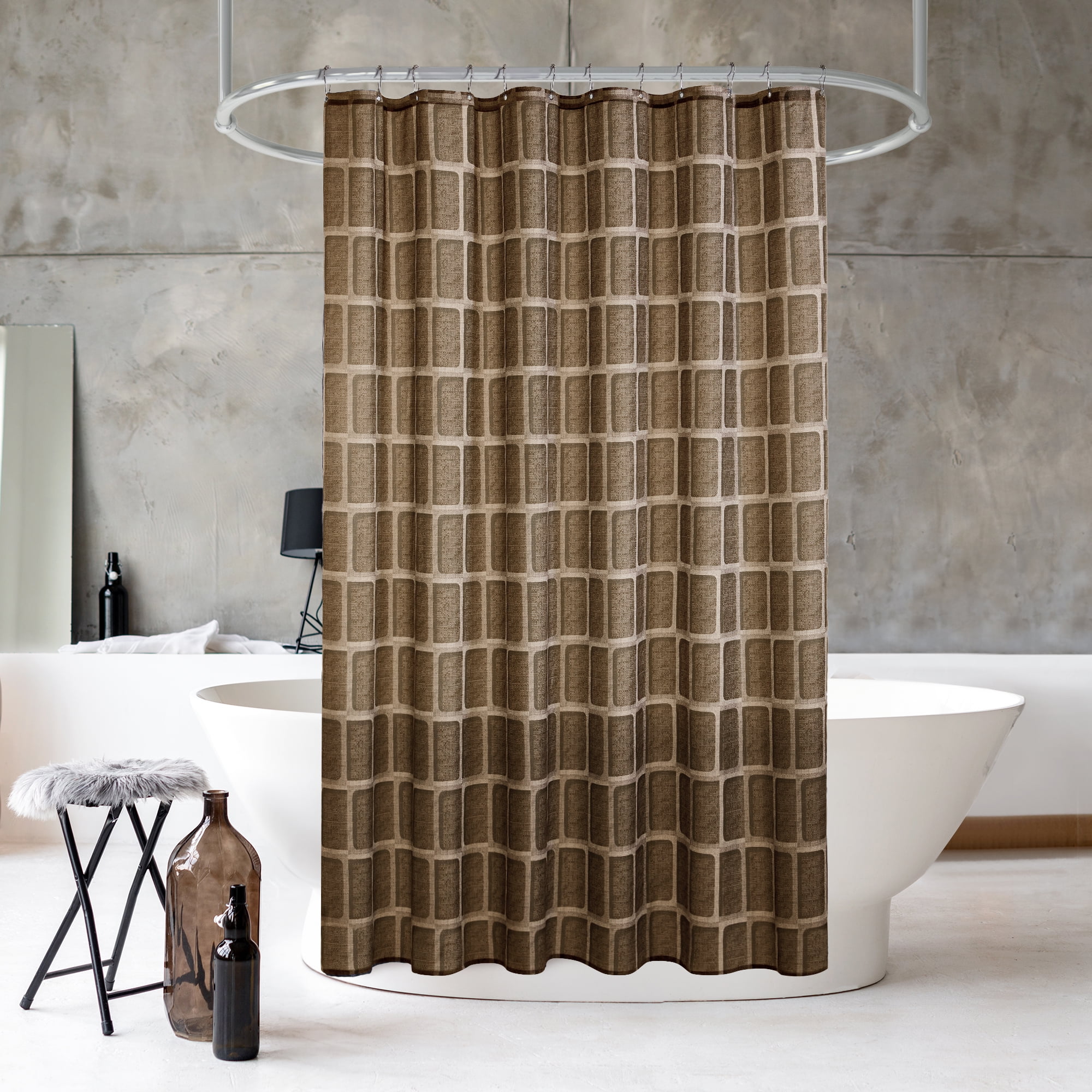 WABI SABI STRIPE BROWN Shower Curtain By Kavka Designs - On Sale - Bed Bath  & Beyond - 30497470
