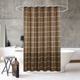 thumbnail image 1 of Deconovo Original Design Fabric Shower Curtain, Brown, 72W x 72L Inch, Waterproof Easy to Clean Bathroom Curtain, 1 of 6