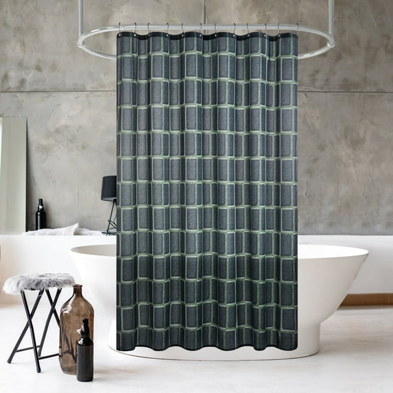Deconovo Waterproof Fabric Shower Curtain for Bathroom, Sage Green, 72W x 72L Inch, Easy to Clean Original Design, Modern Farmhouse Bathroom Decor
