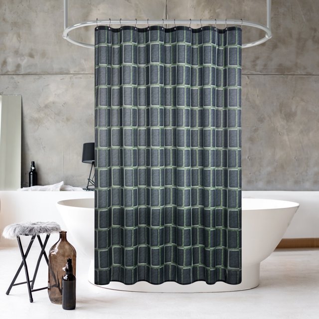 Deconovo Original Design Solid Water Resistant Fabric Shower Curtain