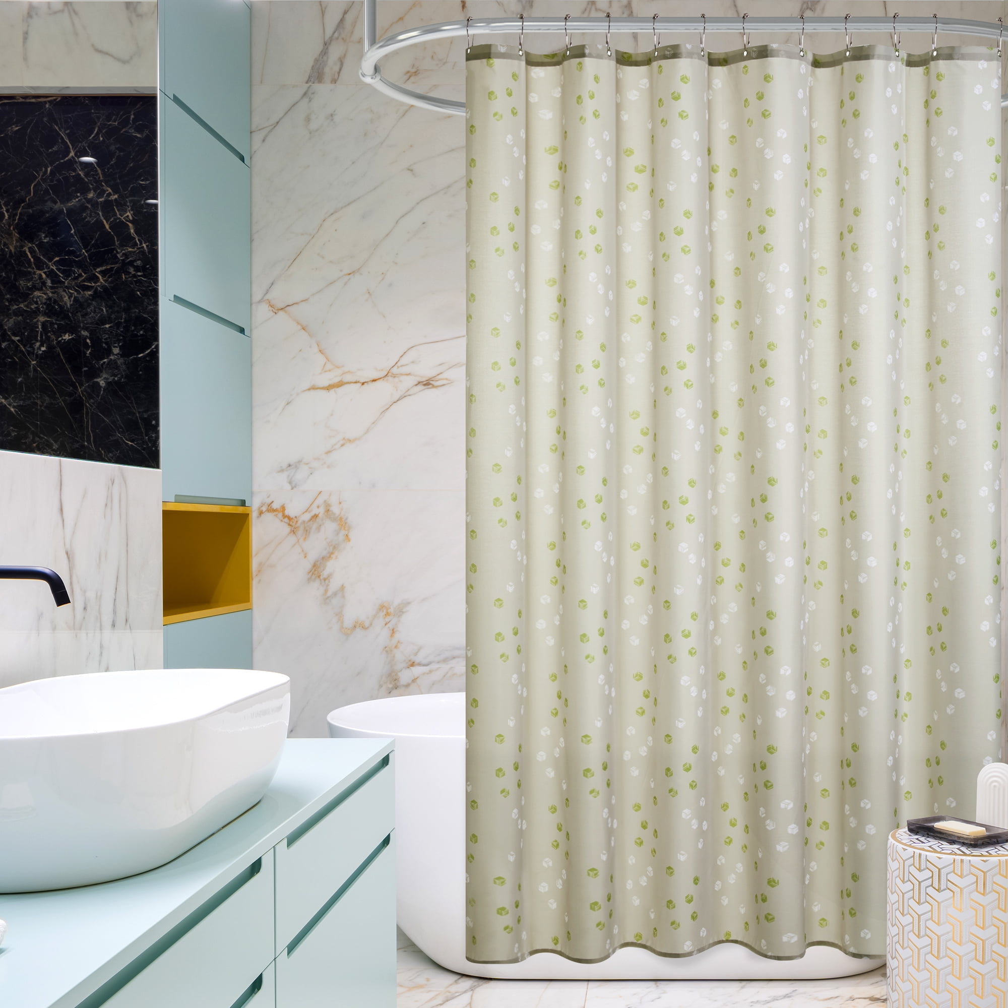 Deconovo Original Design Solid Water Resistant Fabric Shower Curtain