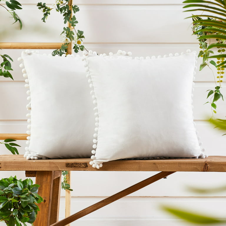 Deconovo Set of 2 Couch Pillow Covers 20x20, Decorative Square