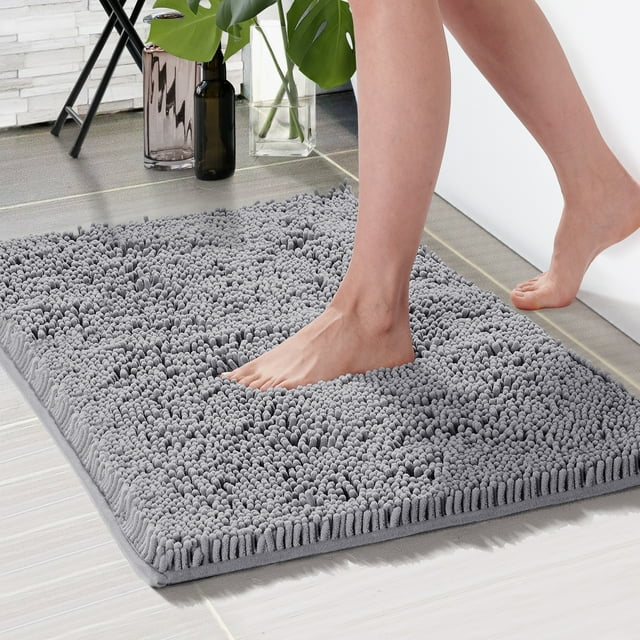 Deconovo Plush Bath Rugs 17"x24" MachineWashable Chenille Bathmat