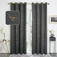 thumbnail image 1 of Deconovo Printed Blackout Curtains Thermal Insulated Curtain Panels for Small Window, 52x45 inch, Dark Gray, 2 Panels, 1 of 7