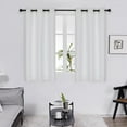 thumbnail image 1 of Deconovo White Room Darkening Window Curtains, Pack of 2 Grommet Thermal Insulated Curtain Panels, 38 x 54 inch, 1 of 8