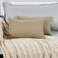 thumbnail image 1 of Deconovo Rectangle Throw Pillow Covers Cushion Covers Faux Linen Pillowcases for Sofa 12 x 20 inch Taupe Set of 2 No Pillow Insert, 1 of 5