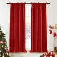 thumbnail image 1 of Deconovo Red Blackout Curtains for Living Room 84 inches Long, Thermal Insulated Rod Pocket Curtain Panels, 52 W x 84 L inch, 2 Pieces, 1 of 11