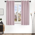 thumbnail image 1 of Deconovo Rod Pocket Blackout Curtains for Living Room, 2 Panels, Thermal Insulated, 38" x 54", Pink, 1 of 7