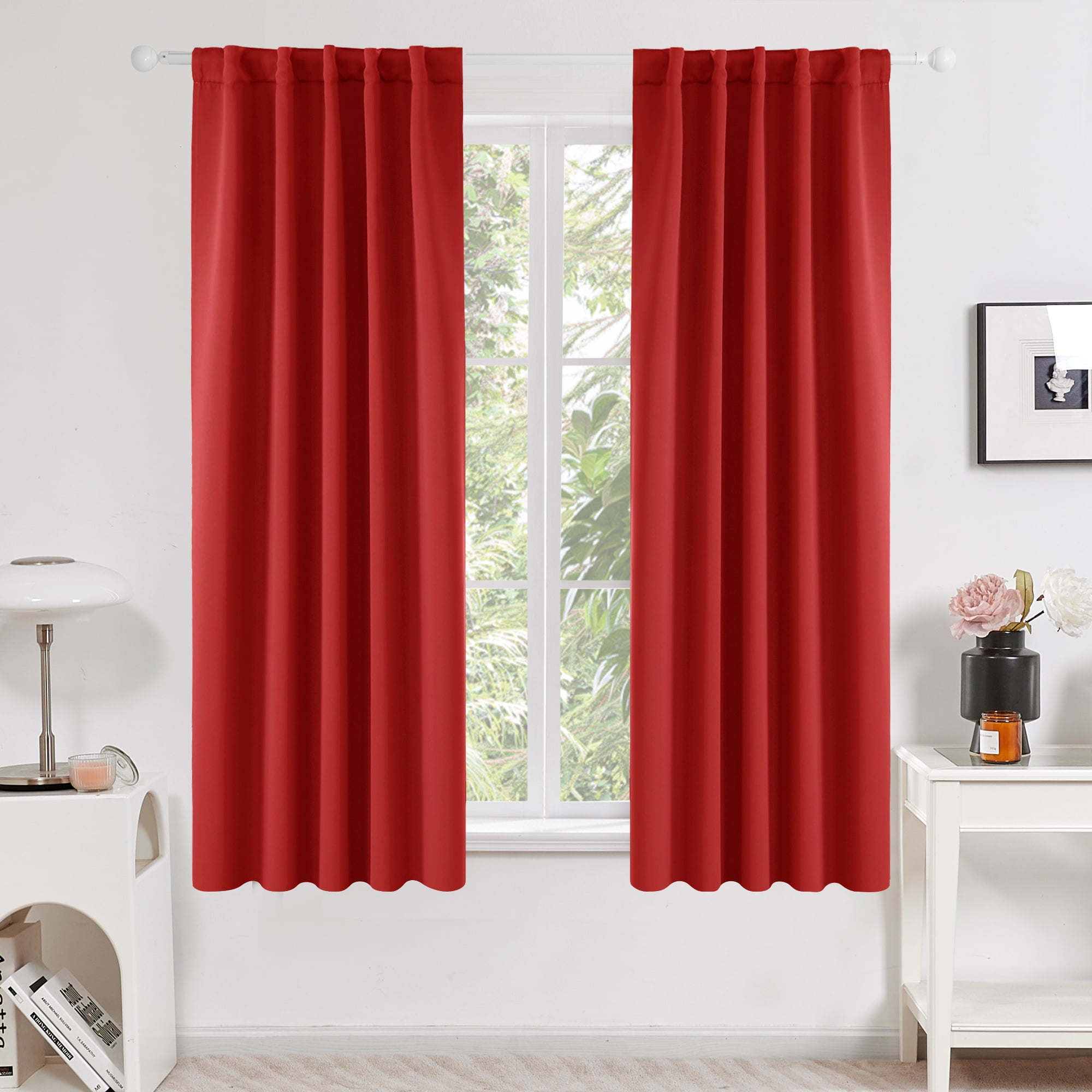 Deconovo Rod Pocket and Back Tab Blackout Curtains Window Panels
