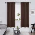 thumbnail image 1 of Deconovo Thermal Insulated Blackout Curtains Set of 2 Panels, Grommet Energy Efficient Window Curtains, Chocolate, 38" x 63", 1 of 10