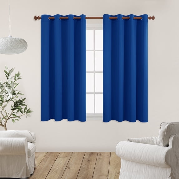 ZOPZO Room Darkening Curtains Grommet Curtain Panels Thermal Insulated Blackout Curtains for Nursery 55W x 54L inch Royal Blue 2 Panels