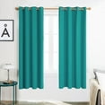 thumbnail image 1 of Deconovo Room Darkening Curtains Grommet Top Thermal Insulated Blackout Curtains for Bedroom 52x72 inch Turquoise 2 Panels, 1 of 5