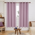 thumbnail image 1 of ZOPZO Room Darkening Curtains Pack of 2, Energy Saving, Light Pink, 52W x 72L Inch, Noise Reducing Thermal Insulated Drapes for Living Room, 1 of 5