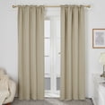 thumbnail image 1 of ZOPZO Room Darkening Curtains for Apartment Blackout Curtain Rod Pocket Window Curtain for Living Room 52 x 84 inch Beige Set of 2, 1 of 8