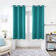 thumbnail image 1 of Deconovo Room Darkening Curtains for Bedroom Thermal Insulated Solid Blackout Curtain for Kitchen 42x45 inch Turquoise Set of 2, 1 of 6