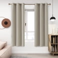 thumbnail image 1 of Deconovo Room Darkening Curtains for Living Room, Thermal Insulated Noise Reducing Drapes for Bedroom (Light Beige, 42"x72", 2 Panels), 1 of 11