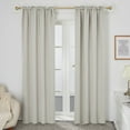 thumbnail image 1 of Deconovo Room Darkening Rod Pocket Solid Energy Efficient Curtains for Small Window 52 x 54 inch Light Beige Set of 2, Curtains, 1 of 7